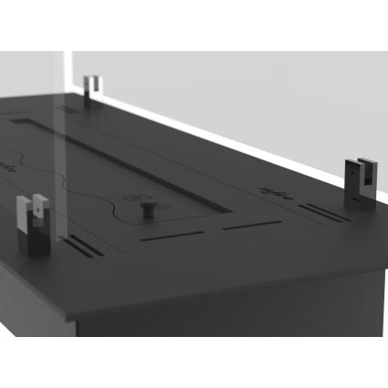 InFire - Sisäänrakennettu BIO takka 8,5x80 cm 3,5kW musta