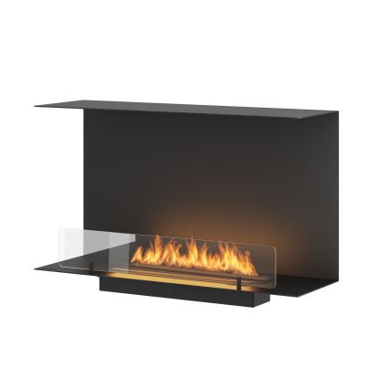 InFire - Sisäänrakennettu BIO takka 80x45 cm 3kW musta