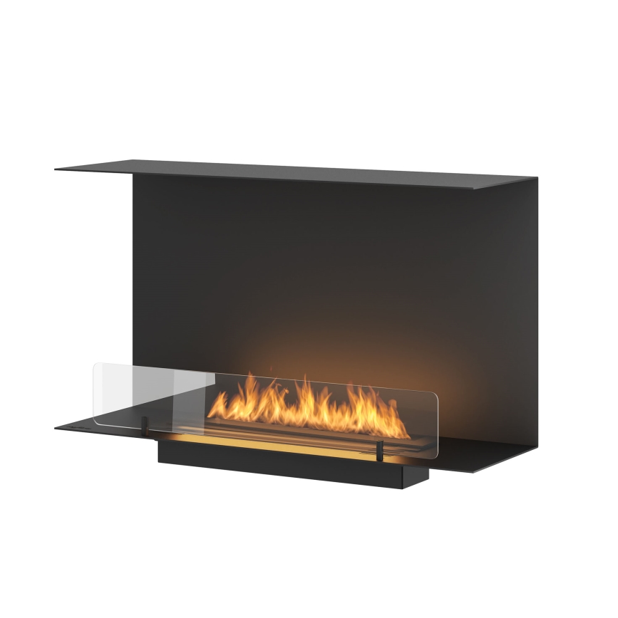 InFire - Sisäänrakennettu BIO takka 80x45 cm 3kW musta