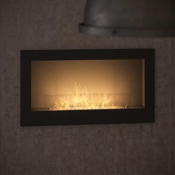 InFire - Sisäänrakennettu BIO takka 90x50 cm 3kW musta