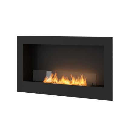 InFire - Sisäänrakennettu BIO takka 90x50 cm 3kW musta