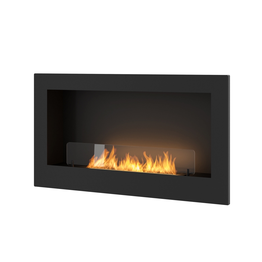 InFire - Sisäänrakennettu BIO takka 90x50 cm 3kW musta