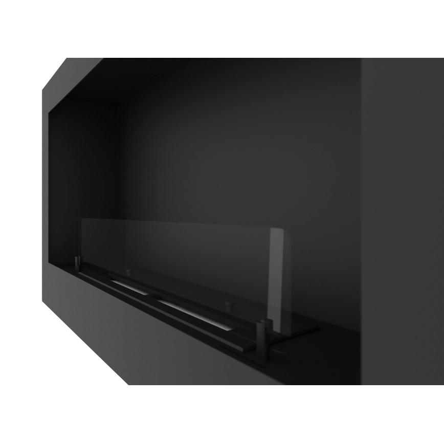 InFire - Sisäänrakennettu BIO takka 90x50 cm 3kW musta