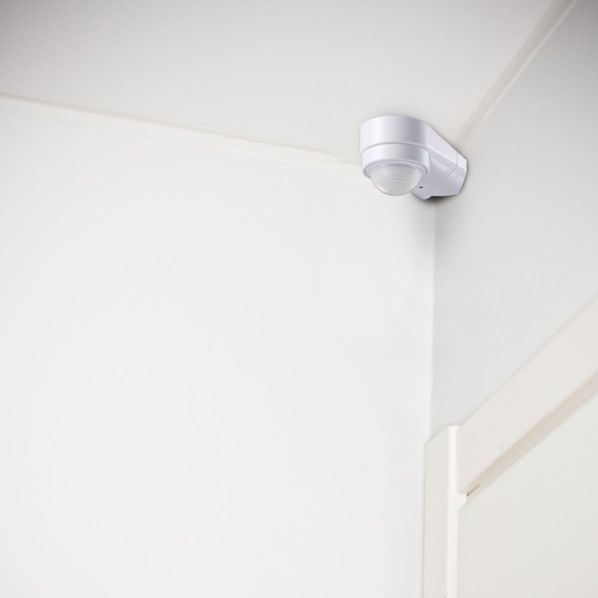 Infrapuna-ulkoliiketunnistin 240° 600W/230V IP65 valkoinen