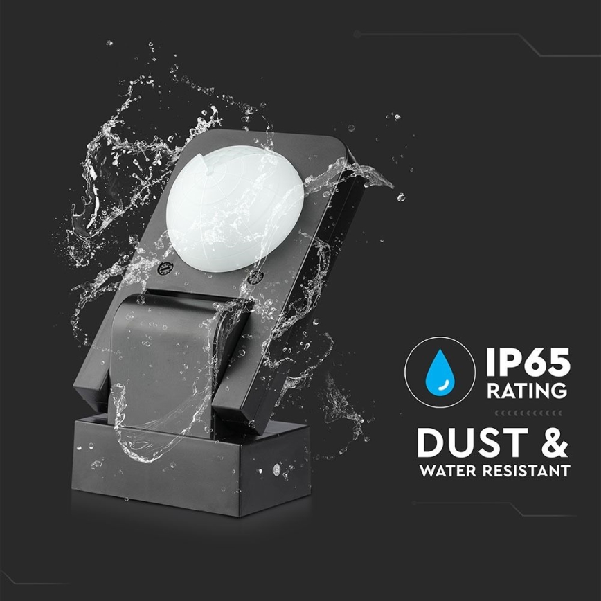 Infrapuna-ulkoliiketunnistin 360° 1000W/230V IP65 musta