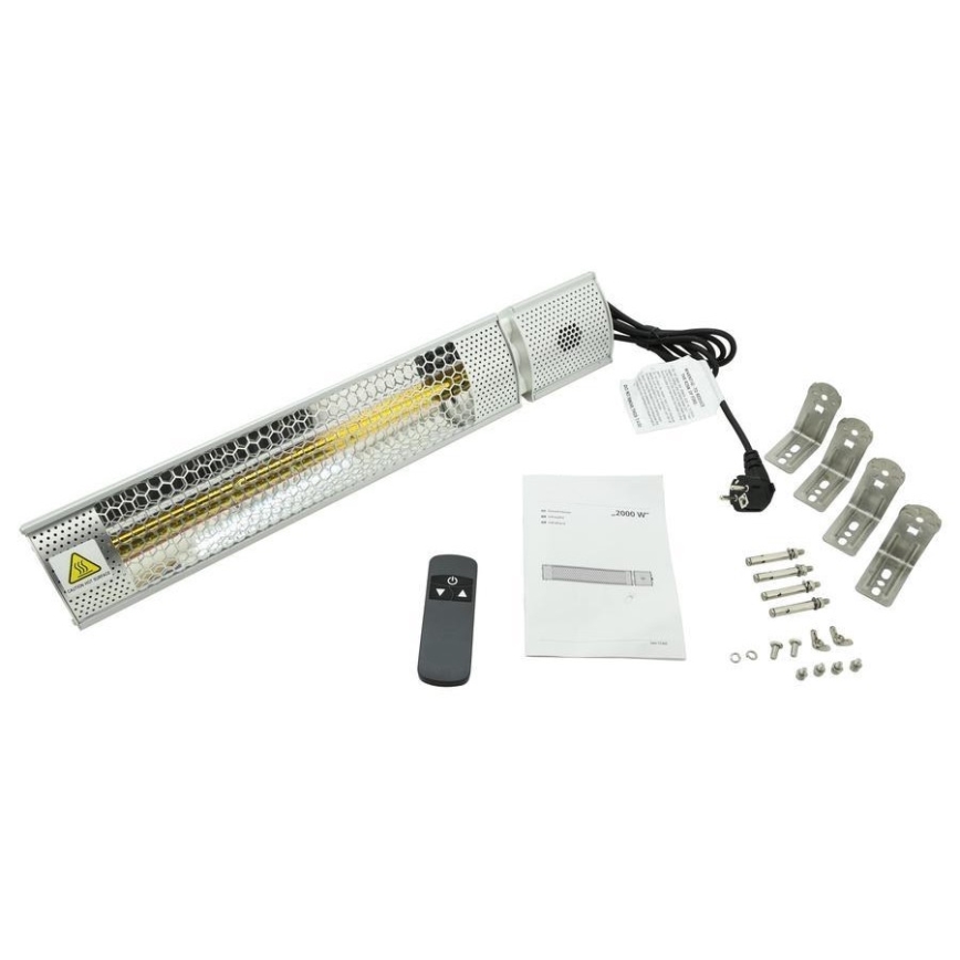 Infrapunalämmitin 1000/2000W/230V IP55 + kaukosäädin