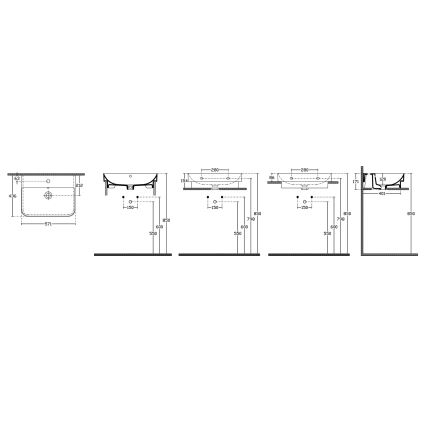 Isvea - Pöytätason pesuallas SOTT AQUA 57x44 cm keramiikka/valkoinen