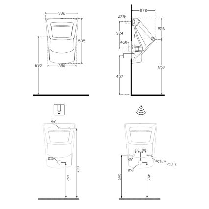 Isvea - Urinaali PURITY valkoinen