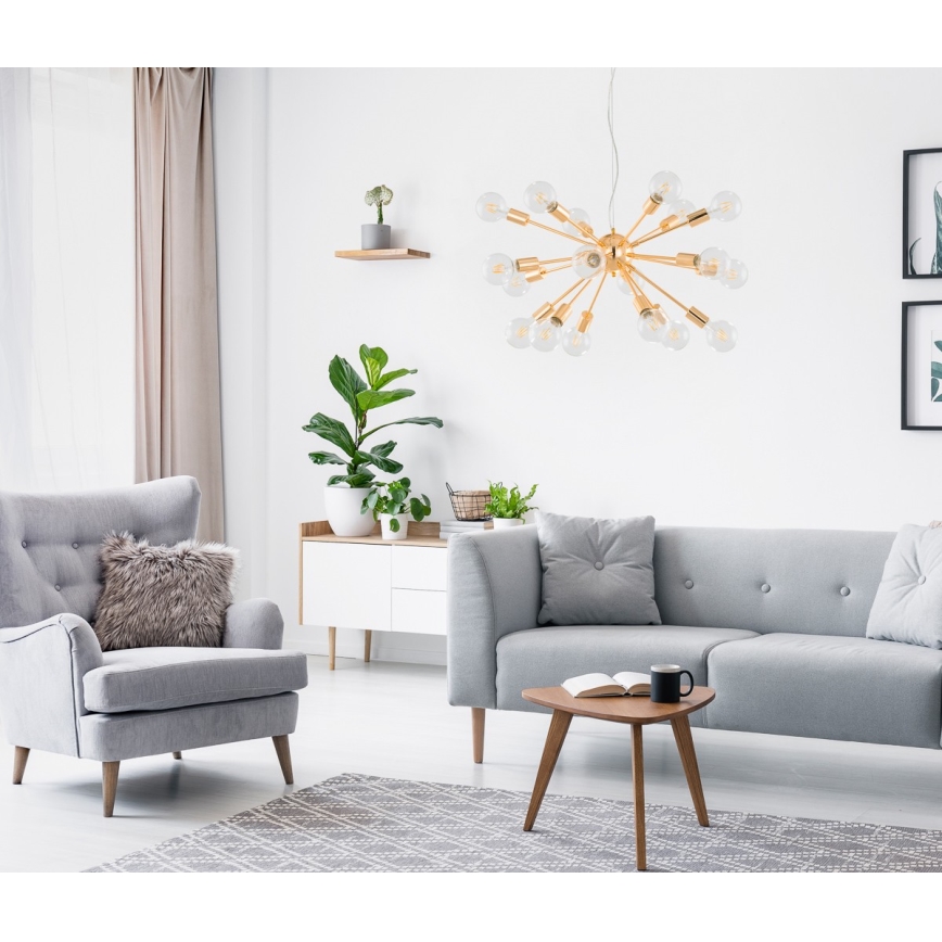 ITALUX - Kattokruunu narulla THEO 18xE27/40W/230V