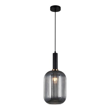 ITALUX - Kattokruunu johdossa ANTIOLA 1xE27/40W/230V halkaisija 20 cm musta