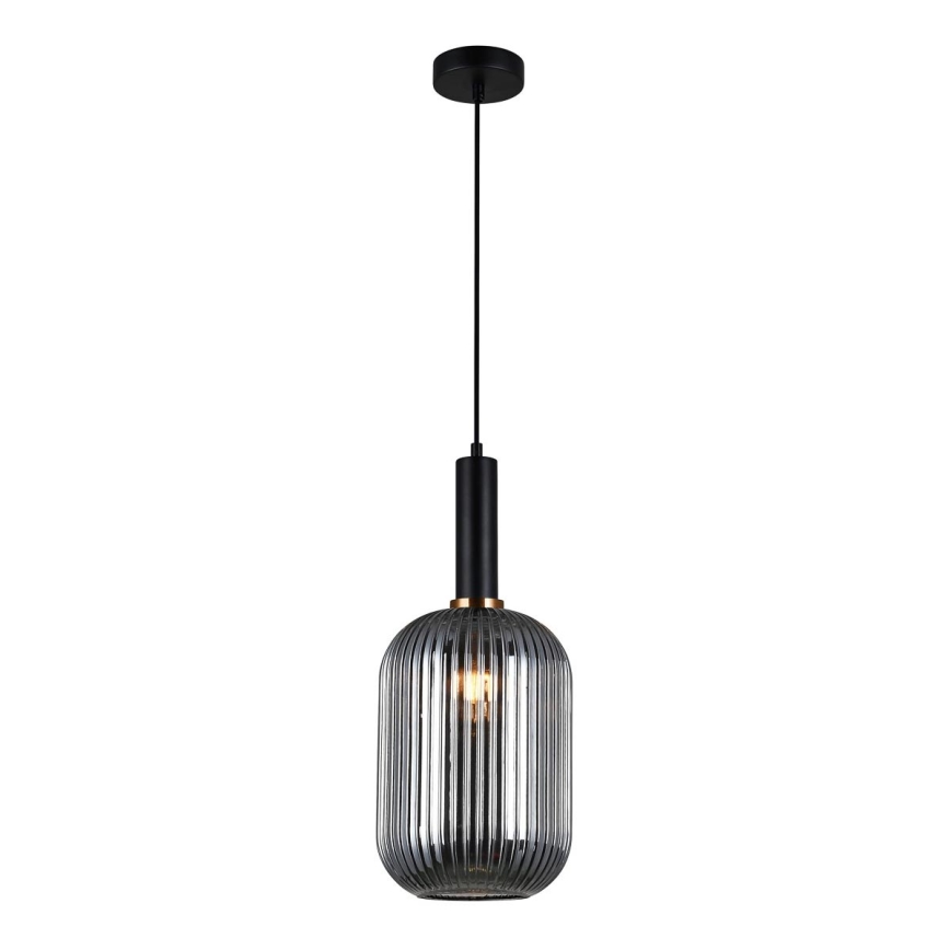 ITALUX - Kattokruunu johdossa ANTIOLA 1xE27/40W/230V halkaisija 20 cm musta