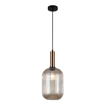ITALUX - Kattokruunu johdossa ANTIOLA 1xE27/40W/230V halkaisija 20 cm pronssi