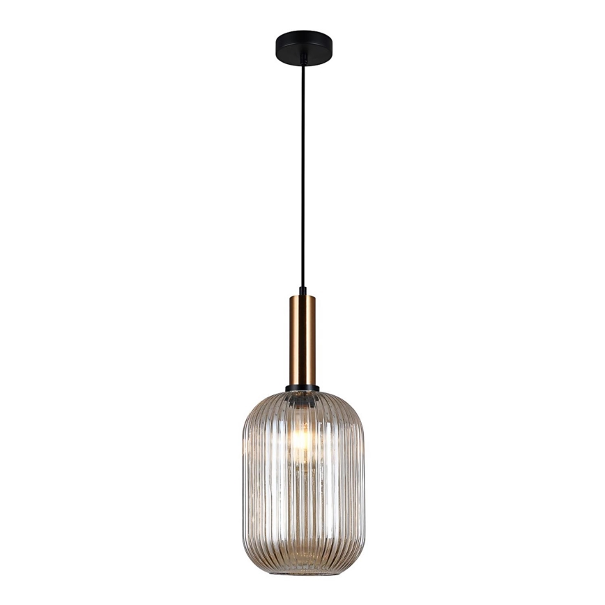 ITALUX - Kattokruunu johdossa ANTIOLA 1xE27/40W/230V halkaisija 20 cm pronssi