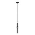 ITALUX - Kattokruunu johdossa ISIDORA 1xGU10/25W/230V antrasiitti/kiiltävä kromi