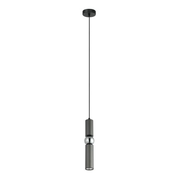 ITALUX - Kattokruunu johdossa ISIDORA 1xGU10/25W/230V antrasiitti/kiiltävä kromi