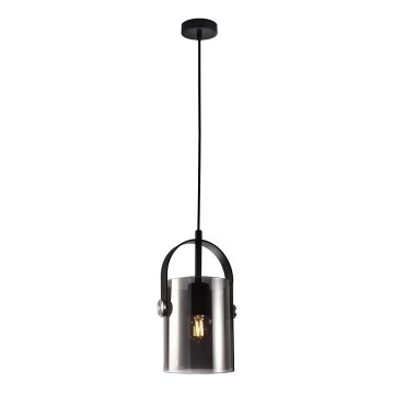 ITALUX - Kattokruunu johdossa NANESMA 1xE27/40W/230V musta