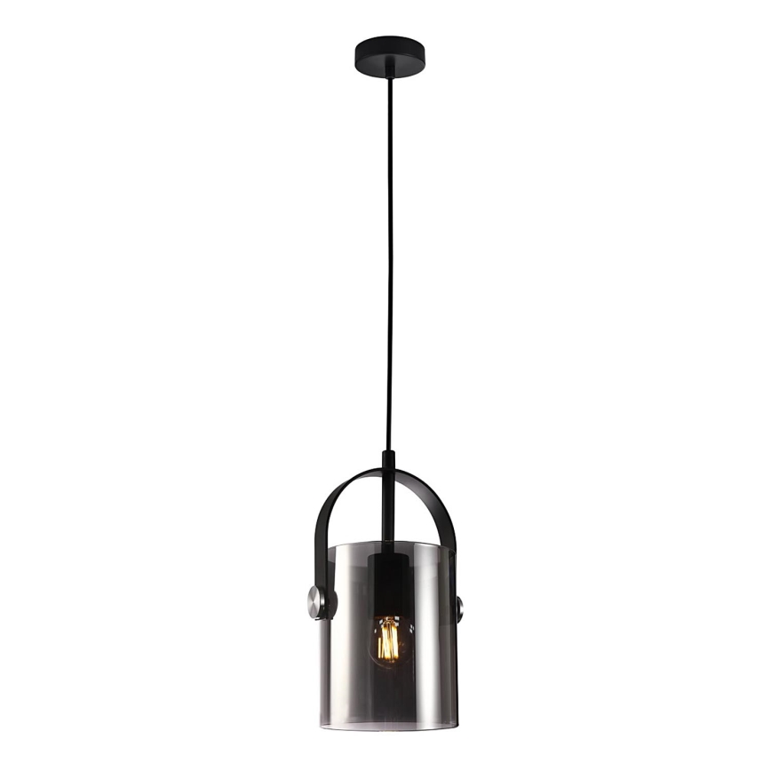 ITALUX - Kattokruunu johdossa NANESMA 1xE27/40W/230V musta