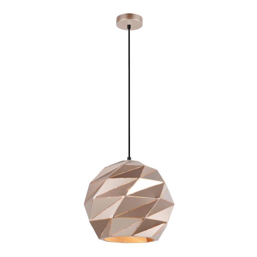 ITALUX - Kattokruunu johdossa PALERMO 1xE27/40W/230V halkaisija 32 cm Ruusukulta