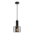 ITALUX - Kattokruunu johdossa SANTIA 1xE27/40W/230V musta