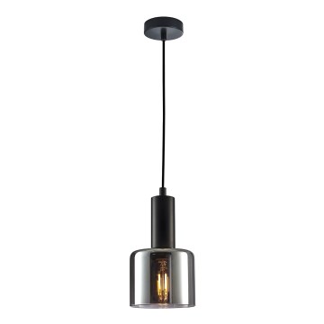 ITALUX - Kattokruunu johdossa SANTIA 1xE27/40W/230V musta
