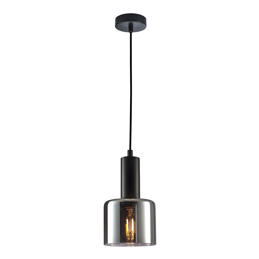 ITALUX - Kattokruunu johdossa SANTIA 1xE27/40W/230V musta
