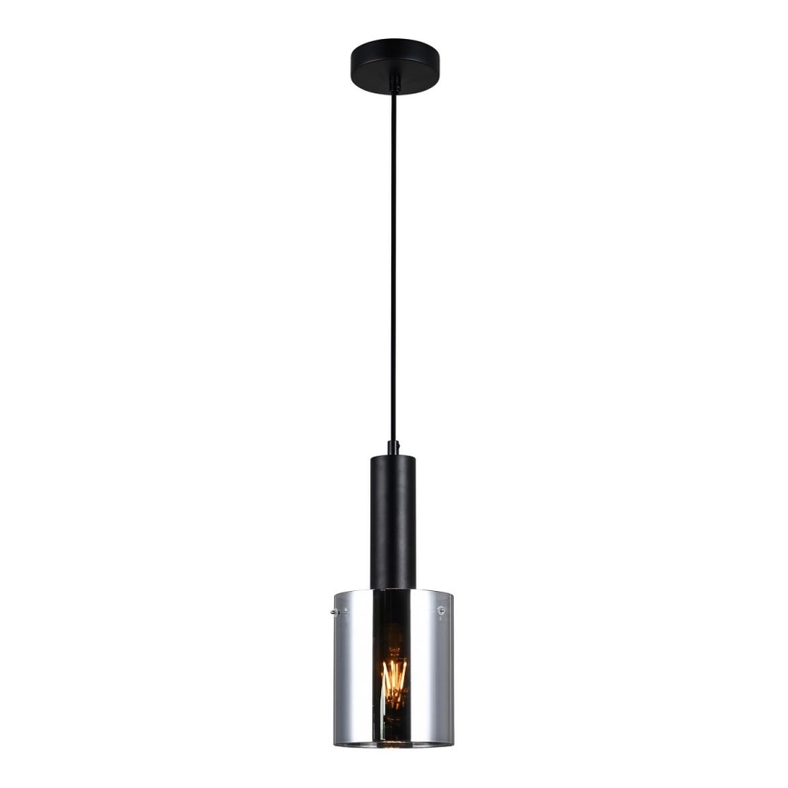 ITALUX - Kattokruunu johdossa SARDO 1xE27/40W/230V musta