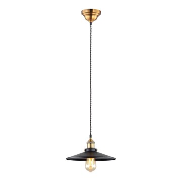 ITALUX - Kattokruunu johdossa VERDA 1xE27/40W/230V halkaisija 26 cm musta
