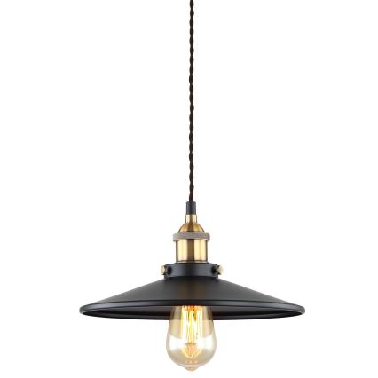 ITALUX - Kattokruunu johdossa VERDA 1xE27/40W/230V halkaisija 26 cm musta