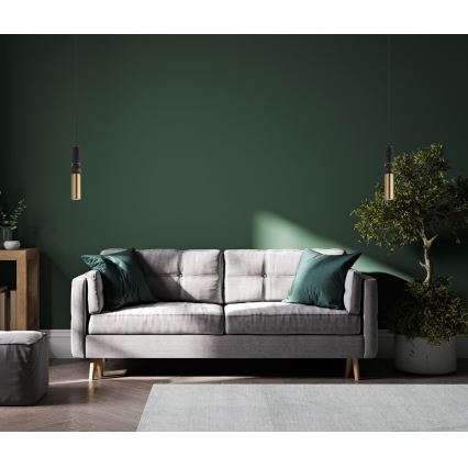 ITALUX - Kattokruunu johdossa ISIDORA 1xGU10/25W/230V musta/pronssi