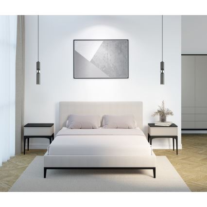 ITALUX - Kattokruunu johdossa ISIDORA 1xGU10/25W/230V antrasiitti/kiiltävä kromi