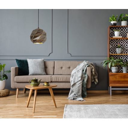 ITALUX - Kattokruunu johdossa PALERMO 1xE27/40W/230V halkaisija 32 cm antrasiitti