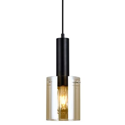 ITALUX - Kattokruunu johdossa SARDO 1xE27/40W/230V musta/kulta