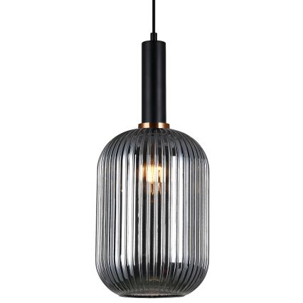 ITALUX - Kattokruunu johdossa ANTIOLA 1xE27/40W/230V halkaisija 20 cm musta