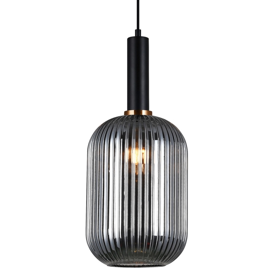 ITALUX - Kattokruunu johdossa ANTIOLA 1xE27/40W/230V halkaisija 20 cm musta