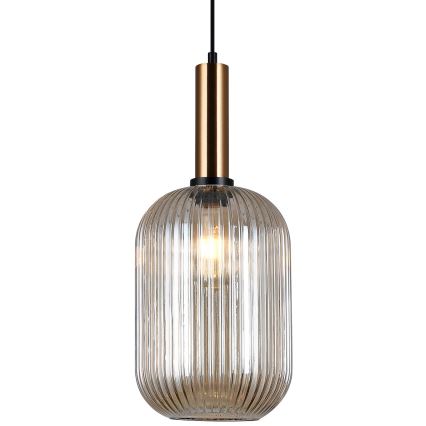 ITALUX - Kattokruunu johdossa ANTIOLA 1xE27/40W/230V halkaisija 20 cm pronssi