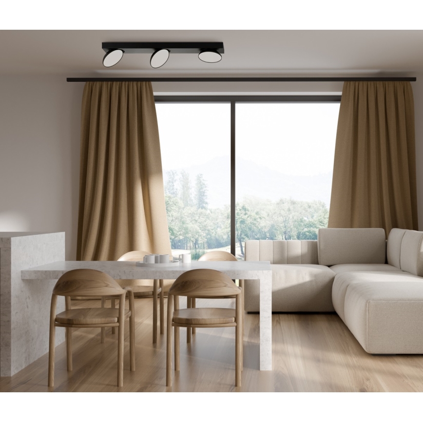 ITALUX - LED-kohdevalaisin CASTELIO 3xLED/5W/230V 4000K musta