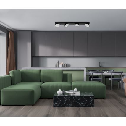 ITALUX - LED-kohdevalaisin CASTELIO 4xLED/5W/230V 4000K musta