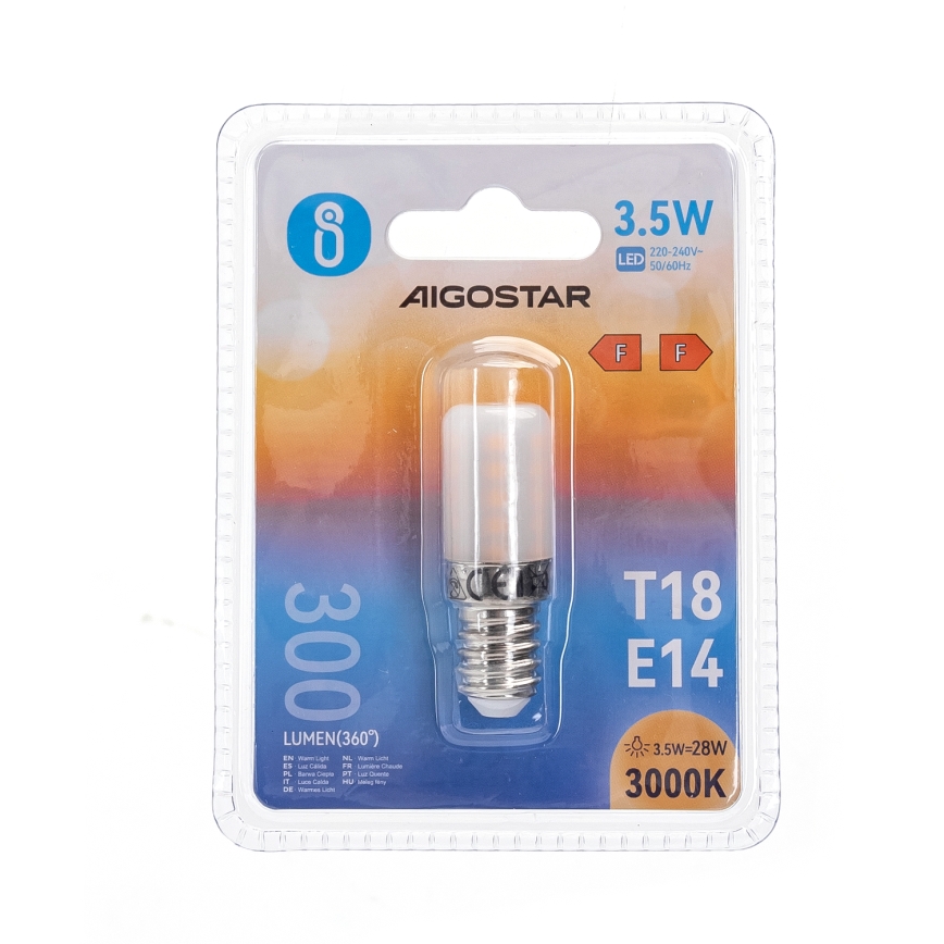 jääkaapin LED-polttimo T18 E14/3,5W/230V 3000K - Aigostar