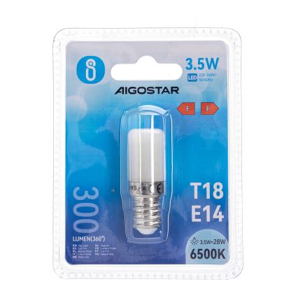 jääkaapin LED-polttimo T18 E14/3,5W/230V 6500K - Aigostar