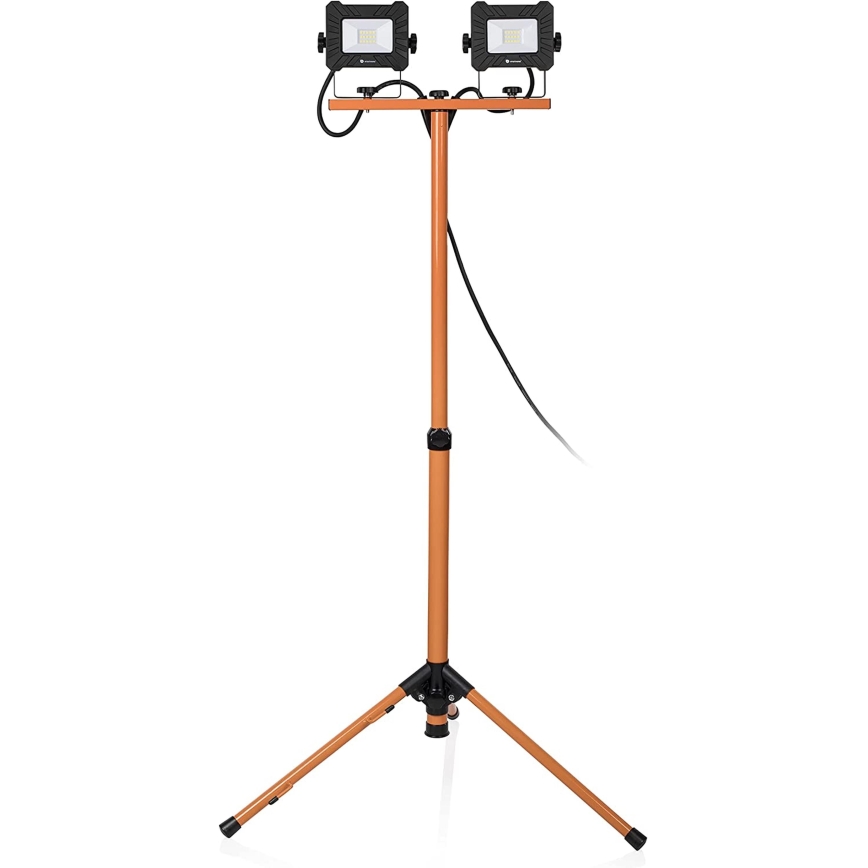 Jalustallinen LED-valonheitin 2xLED/10W/230V 4000K IP65 oranssi/musta