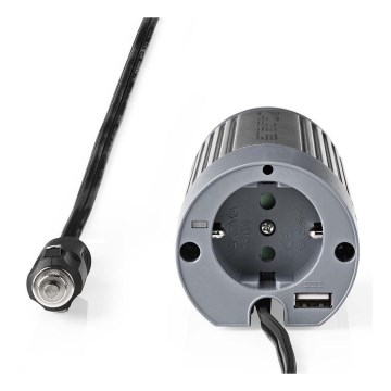 Jännitteenmuunnin 100W/24/230V + USB