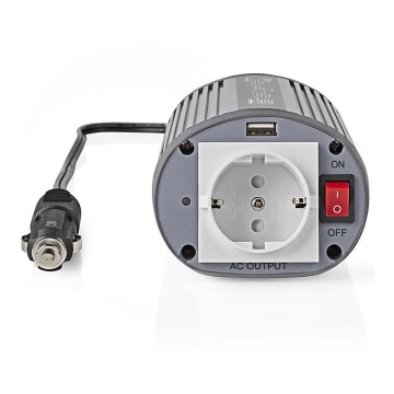 Jännitteenmuunnin 150W/24/230V + USB