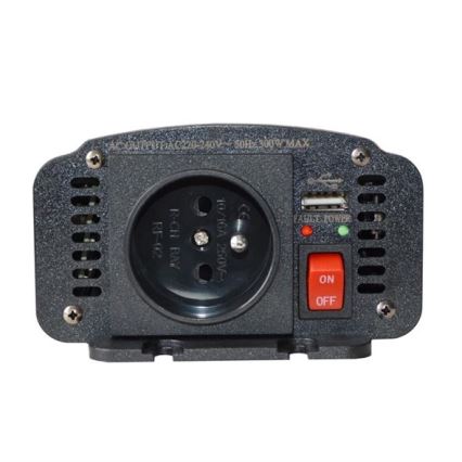 Jännitteenmuunnin 300W/12/230V + USB