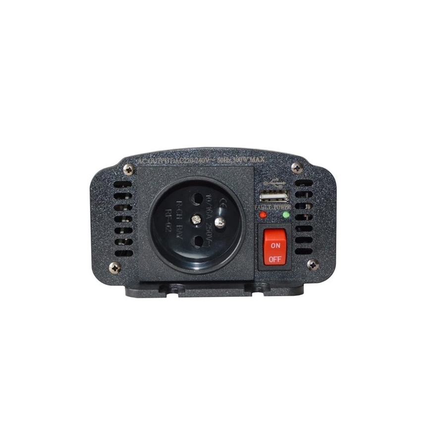 Jännitteenmuunnin 300W/12/230V + USB