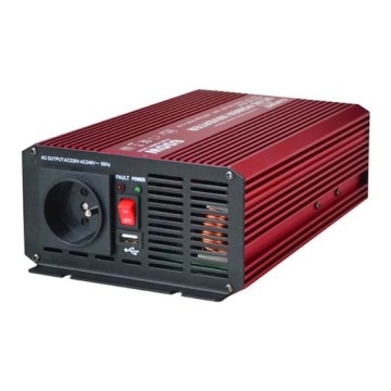 Jännitteenmuunnin CARSPA 600W/12/230V + USB