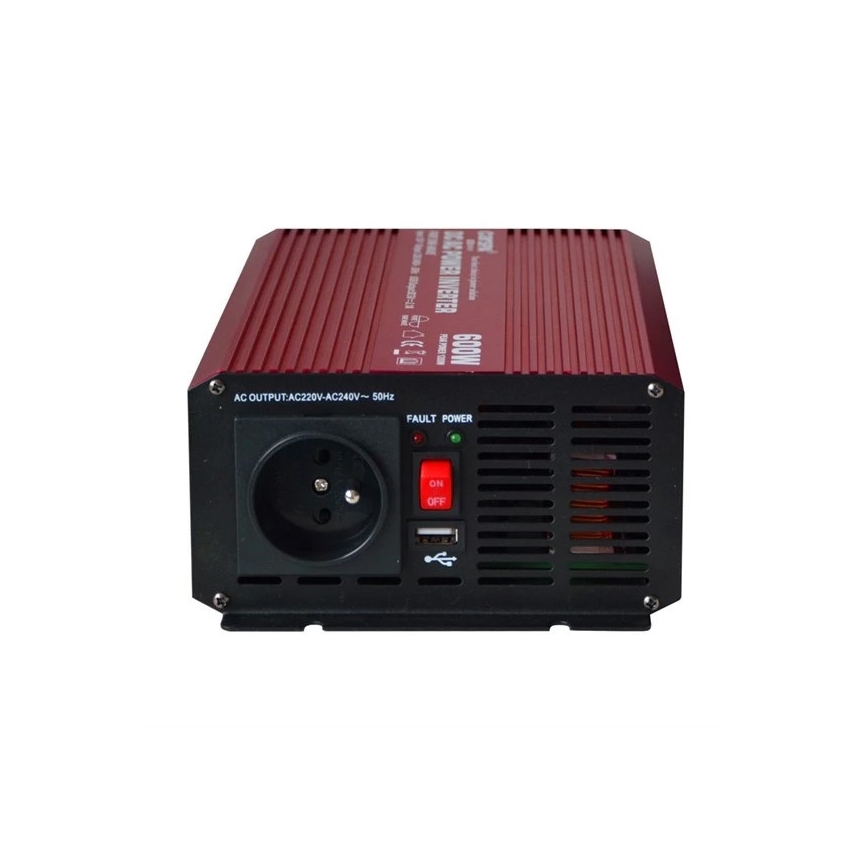 Jännitteenmuunnin CARSPA 600W/12/230V + USB