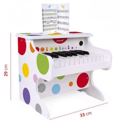 Janod - Elektroninen piano CONFETTI 4xAA