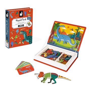 Janod - Magneettinen interaktiivinen sarja MAGNETIBOOK dinosaurukset