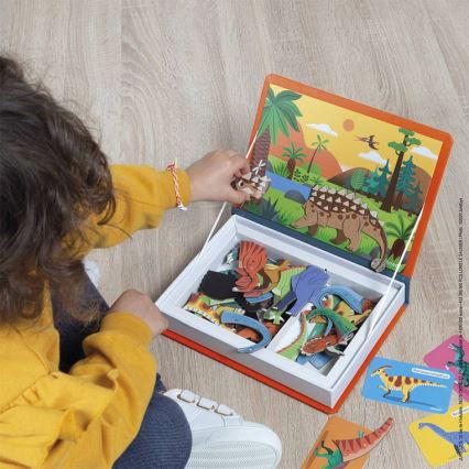 Janod - Magneettinen interaktiivinen sarja MAGNETIBOOK dinosaurukset