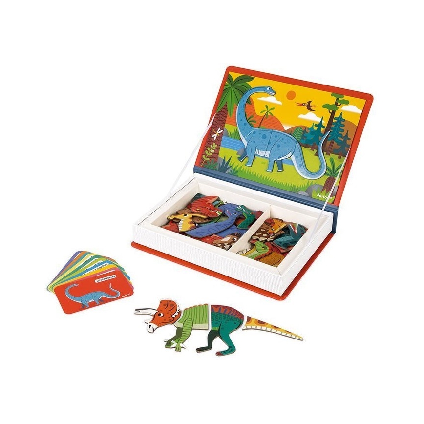 Janod - Magneettinen interaktiivinen sarja MAGNETIBOOK dinosaurukset